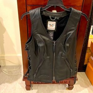 Leather Harley Davidson Rider Vest